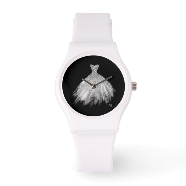 *~* Silver Glittler * Wedding Dress Wedding Gown Watch (Front)