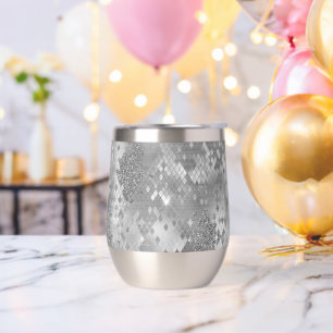 Silver Glitzy Glitter Snake Skin