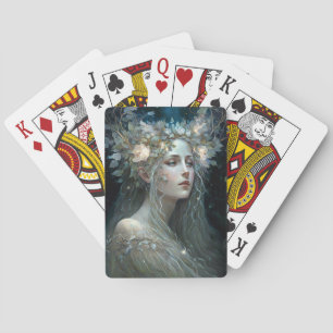 Silver Goddess Fantasy Art Playing Cards