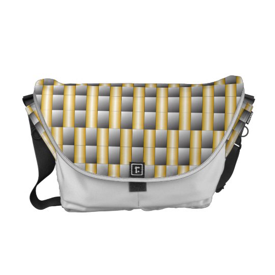 Silver & Gold Abstract Messenger Bag