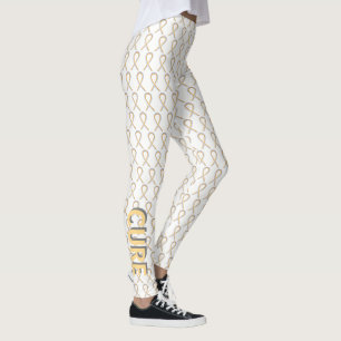 Silver & Gold Awareness Ribbon Angel Pant Leggings
