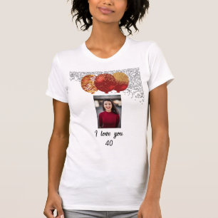 Silver & Gold Glitter Red Balloons Guest of Honour T-Shirt