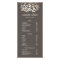 Silver Gold Leaves Beauty Salon Price List Menu