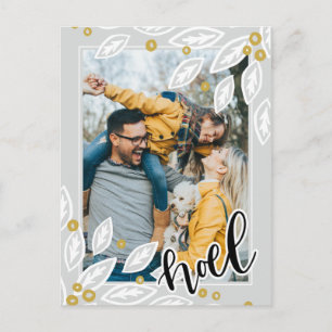Silver & Gold Noel   Photo Holiday Card
