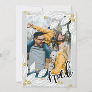 Silver & Gold Noel Photo Holiday Card