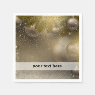 Silver gold ornaments napkin