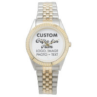 Silver & Gold Two-Tone Watch Custom Gifts for Him