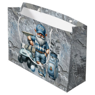 Silver Golf Elf Large Gift Bag