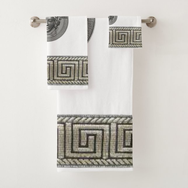 Silver Gorgon - Medusa  Guest / Gift  Bath Towel Set (Insitu)