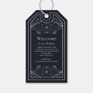 Silver Gothic Tarot Wedding Welcome Gift Tags