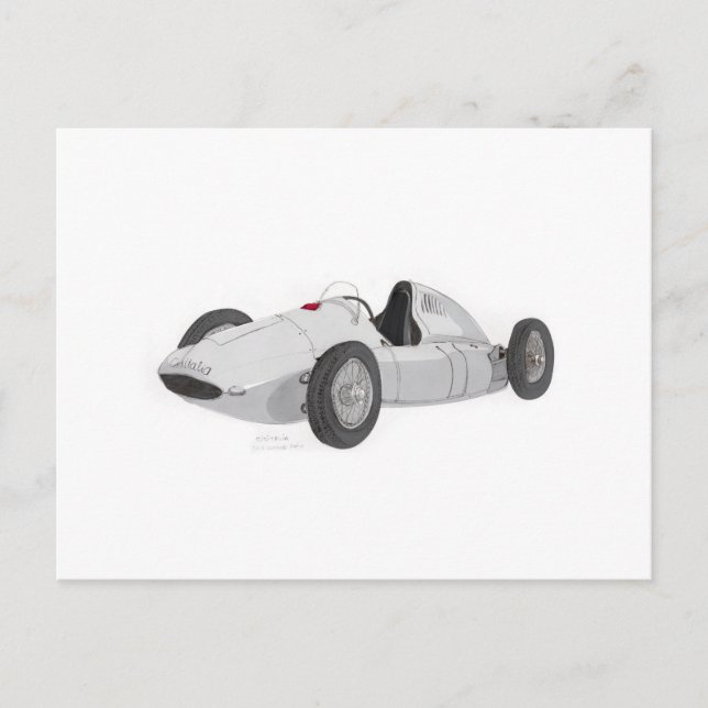 Silver GP Racer Postcard (Front)