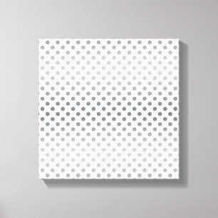Silver Gradient Polka Dots by Shirley Taylor Canvas Print
