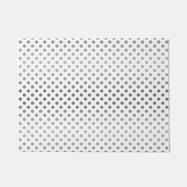 Silver Gradient Polka Dots by Shirley Taylor Doormat (Front)
