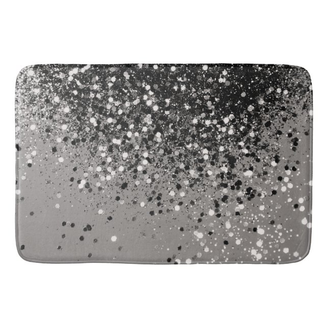 Silver Gray Glitter #1 #shiny Bath Mat (Front)