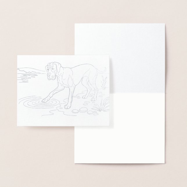Silver Great Dane Foil Card (Display)