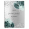 Silver green florals elegant glamourous