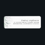 Silver Greenery Elegant Modern Label<br><div class="desc">Watercolor greenery and silver eucalyptus leaves return address labels</div>