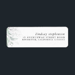 Silver Greenery Elegant Modern Label<br><div class="desc">Watercolor greenery and silver eucalyptus leaves return address labels</div>