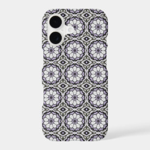 Silver Grey and Lilac Floral Pattern