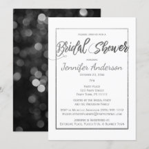 Silver Grey Black White Bridal Shower