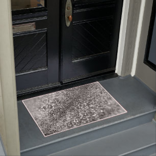 Silver Grey Bokeh Glitter #1 (Faux Glitter) #decor Doormat