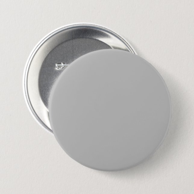 Silver Grey C0C0C0 Colour - Option to Add Name 3 Inch Round Button (Front & Back)