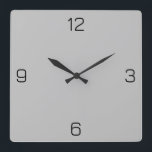 Silver Grey C0C0C0 Colour - Option to Add Name Square Wall Clock<br><div class="desc">A full scale PNG image based on the HEX code (six-digit hex triplet) shown. Use this code to mix, match and customize any other item to go with this, or to add to other collections. Hex codes may be used to customize most text and background colours on Zazzle products. You...</div>