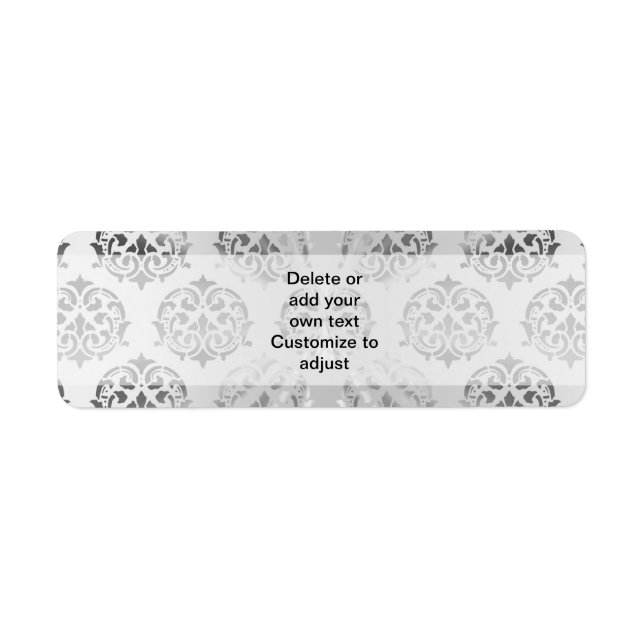 Silver grey damask pattern (Front)