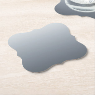 Silver Grey Deep to Light Tones Paper Coaster