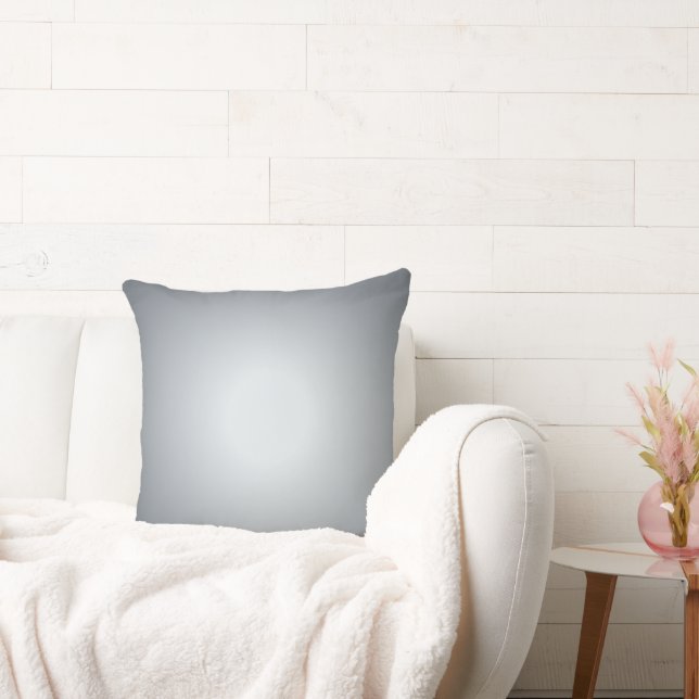 Silver Grey Deep to Light Tones Throw Pillow (Couch)