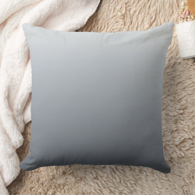 Silver Grey Deep to Light Tones Throw Pillow (Blanket)