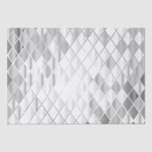 Silver Grey Diamond Pattern All Occasion  Tissue Paper