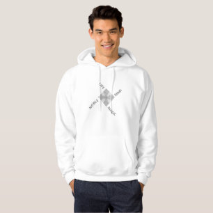 Silver Grey Diamond & Positive Words Hoodie