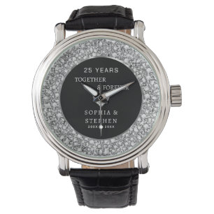 Silver- Grey Diamonds Anniversary  Watch
