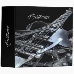 Silver Grey Electric Guitar Round Binder
