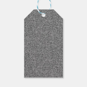 Silver grey faux glitter gift tags