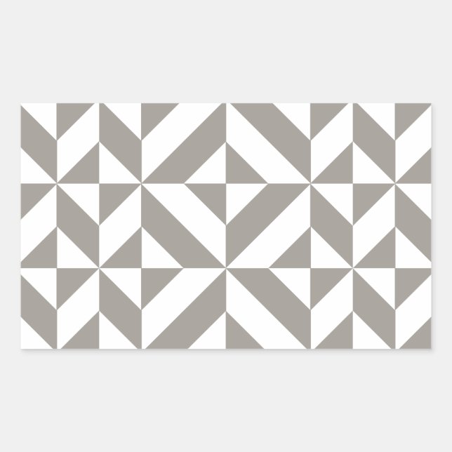 Silver Grey Geometric Art Deco Sticker (Front)
