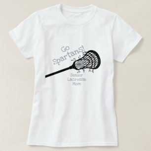 Silver Grey Go Team Lacrosse Mom T-Shirt