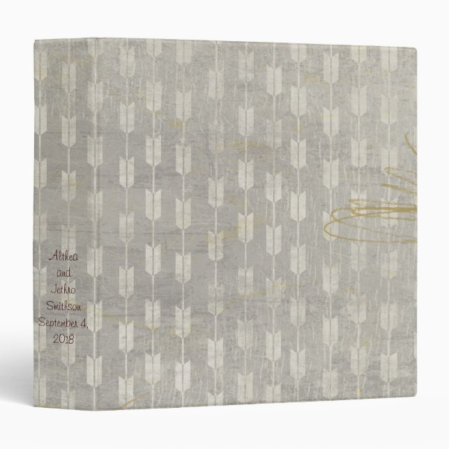 Silver Grey Grey Scrapbook Photo Album Binder (Front/Spine)