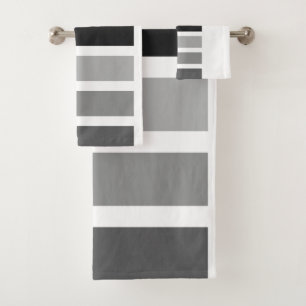 Silver Grey Hues Bath Towel Set