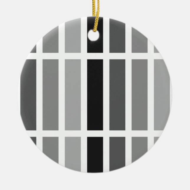 Silver Grey Hues Ceramic Ornament (Front)