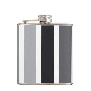 Silver Grey Hues Hip Flask