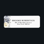 Silver Grey Ivory Floral Winter Return Address<br><div class="desc">Elegant floral winter return address label features elegant grey ,  ivory and silver watercolor flower bouquet frosty-hued greenery. Please contact me for any help in customization or if you need any other product with this design.</div>