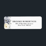 Silver Grey Ivory Floral Winter Return Address<br><div class="desc">Elegant floral winter return address label features elegant grey ,  ivory and silver watercolor flower bouquet frosty-hued greenery. Please contact me for any help in customization or if you need any other product with this design.</div>