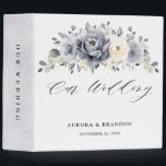 Silver Grey Ivory Floral Winter Rustic Wedding Binder<br><div class="desc">Elegant floral winter wedding photo album binder features elegant grey ,  ivory and silver watercolor flower bouquet frosty-hued greenery. Please contact me for any help in customization or if you need any other product with this design.</div>