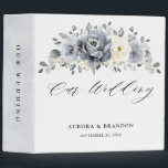 Silver Grey Ivory Floral Winter Rustic Wedding Binder<br><div class="desc">Elegant floral winter wedding photo album binder features elegant grey ,  ivory and silver watercolor flower bouquet frosty-hued greenery. Please contact me for any help in customization or if you need any other product with this design.</div>