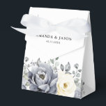 Silver Grey Ivory Floral Winter Rustic Wedding Favor Box<br><div class="desc">Elegant floral winter wedding favour box features elegant grey ,  ivory and silver watercolor flower bouquet frosty-hued greenery. Please contact me for any help in customization or if you need any other product with this design.</div>