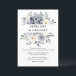 Silver Grey Ivory Floral Winter Rustic Wedding Invitation<br><div class="desc">Elegant floral winter wedding invitation features elegant grey ,  ivory and silver watercolor flower bouquet frosty-hued greenery. Please contact me for any help in customization or if you need any other product with this design.</div>