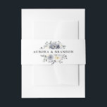 Silver Grey Ivory Floral Winter Rustic Wedding Invitation Belly Band<br><div class="desc">Elegant floral winter wedding invitation belly band elegant grey ,  ivory and silver watercolor flower bouquet frosty-hued greenery. Please contact me for any help in customization or if you need any other product with this design.</div>