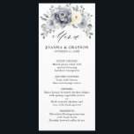 Silver Grey Ivory Floral Winter Rustic Wedding Menu<br><div class="desc">Elegant floral winter wedding menu features elegant grey ,  ivory and silver watercolor flower bouquet frosty-hued greenery. Please contact me for any help in customization or if you need any other product with this design.</div>